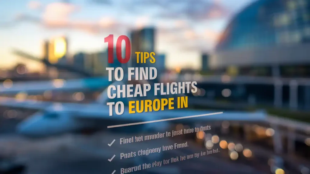 How To Book Cheap flights to Europe in 2025